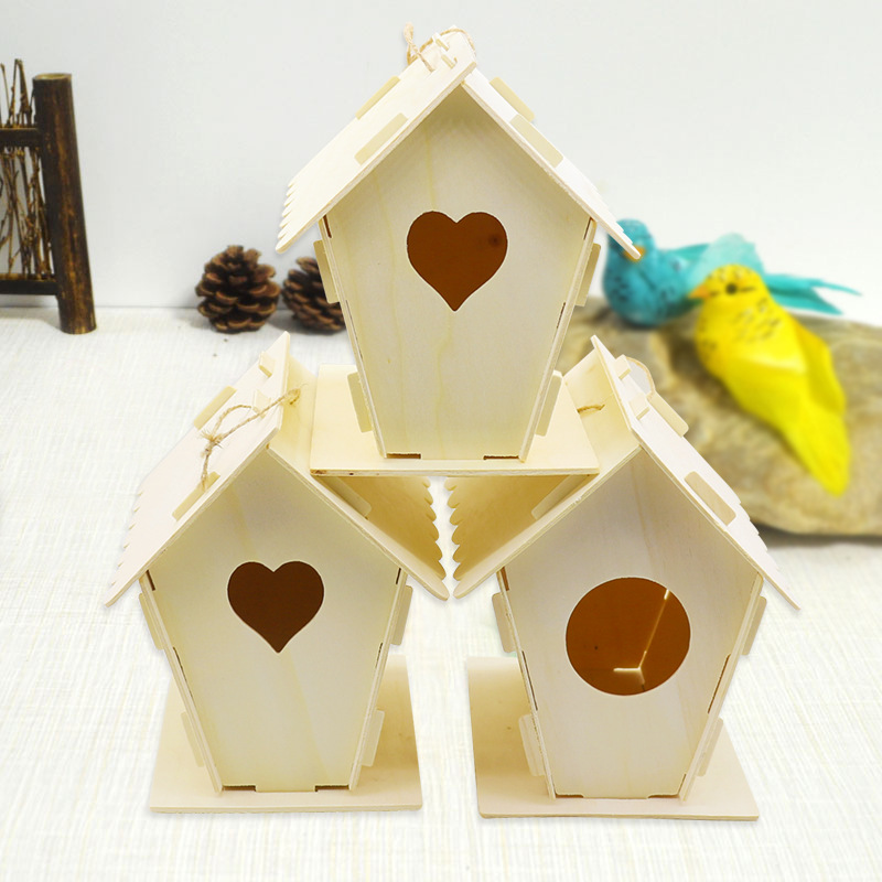 Birdhouse DIY House-style Home Decor House Ornament photo 6
