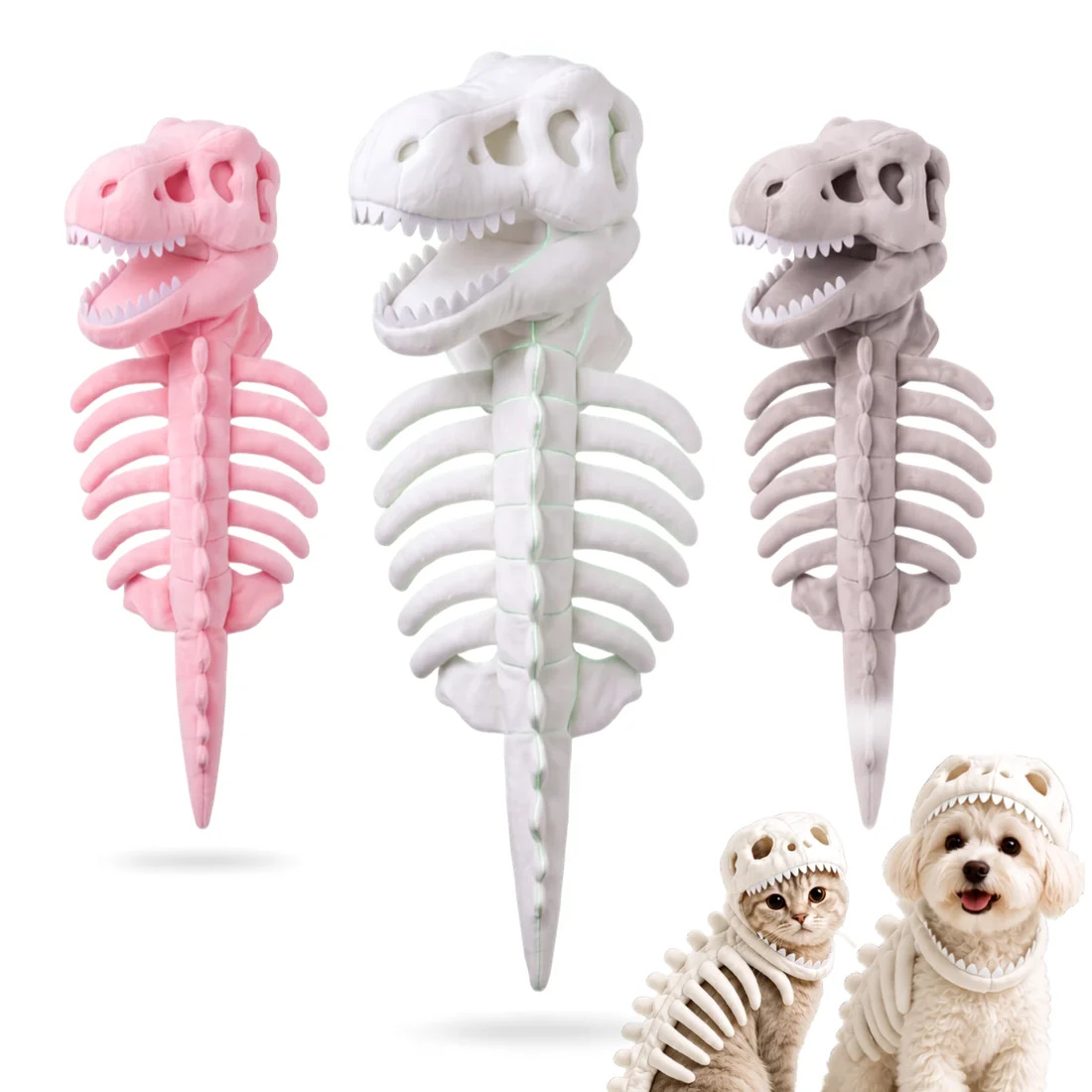 Dinosaur Skeleton Pet Costume photo 3