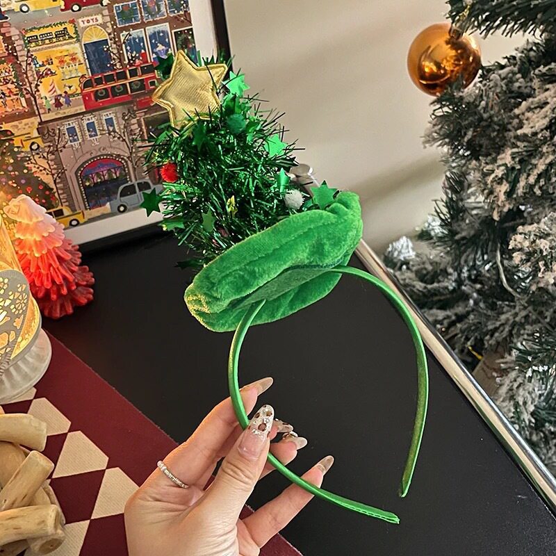 Christmas Tree Headband Cute Holiday Headdress For Girls photo 2