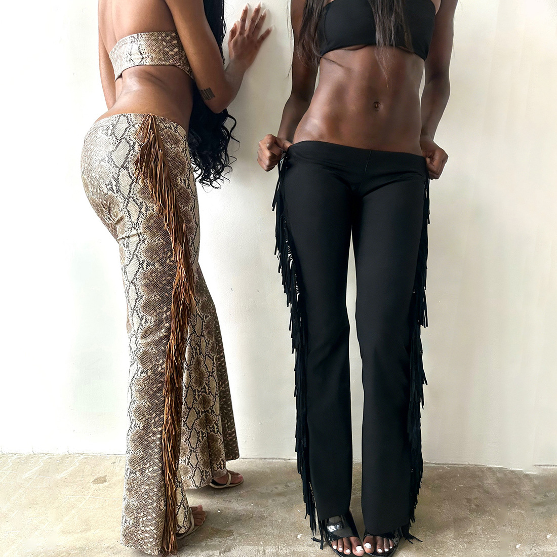 Custom Digital-print Tube Top And High-waisted Leggings Set photo 5