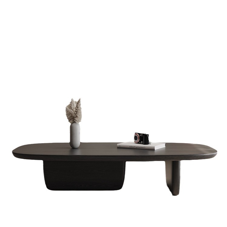 Wabi-sabi-style Solid Wood Coffee Table Vintage Japanese Tea Table photo 5