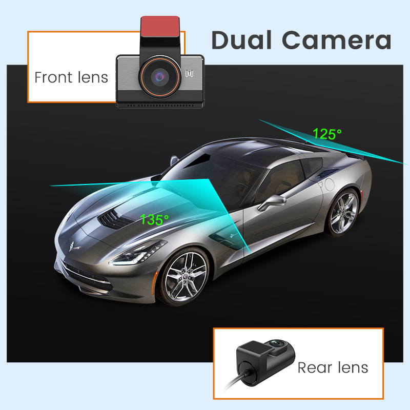 2K HD Wi-Fi Rearview Camera Car HD Dash Cam photo 3
