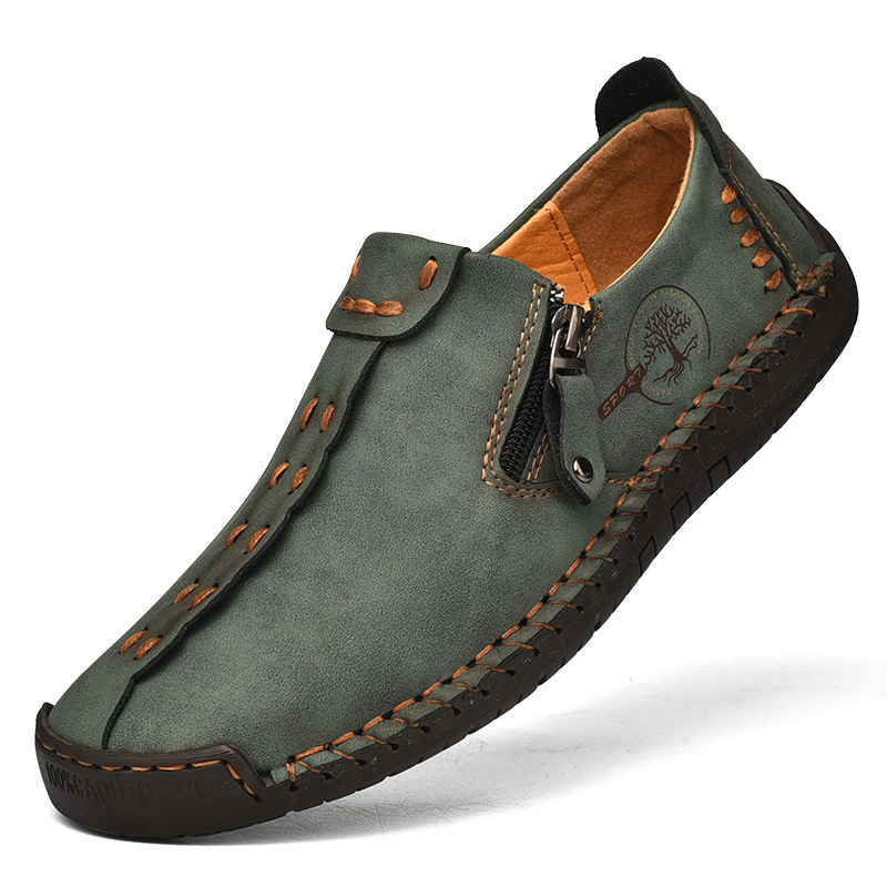 Men's Plus Size Zipper Leather Shoes photo 4