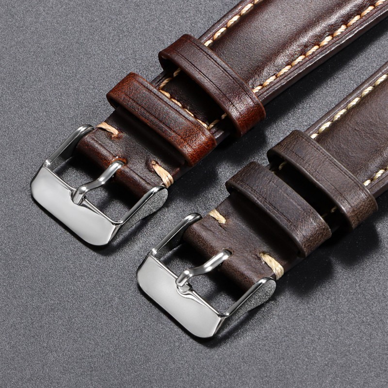 Vintage Oil-waxed Full-grain Leather Watch Strap photo 4