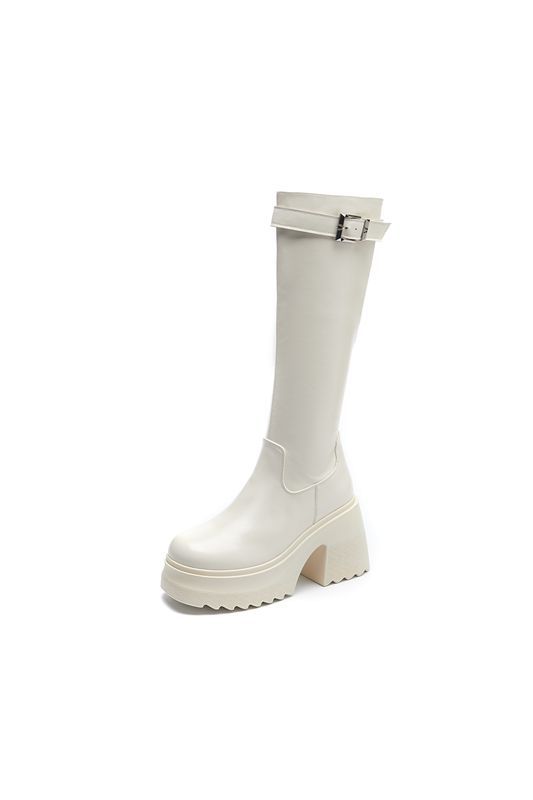 Women's Chunky-heeled Tall Height-increasing Boots With Thick Soles photo 8
