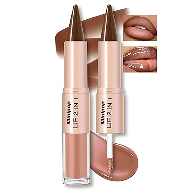 Double-ended Waterproof Smudge-proof 2-in-1 Lip Gloss And Lip Liner photo 6