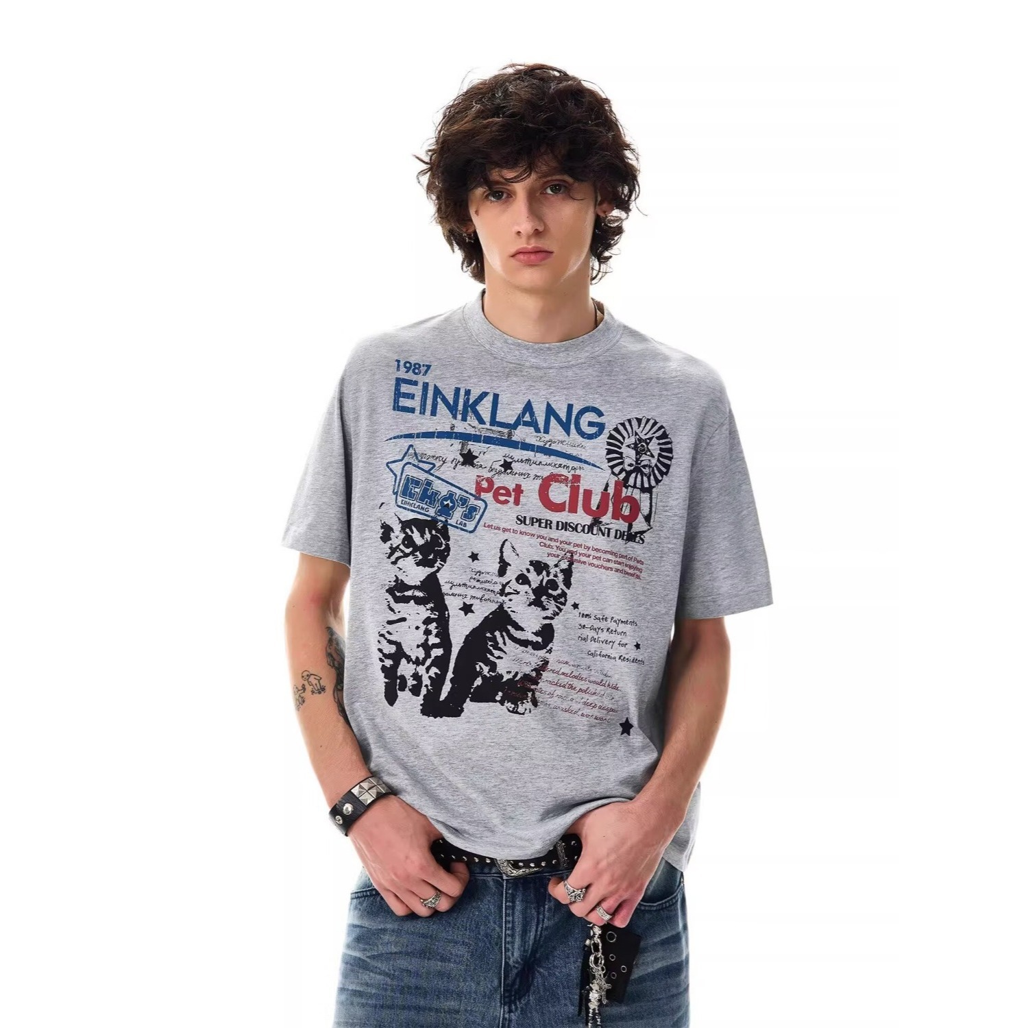 American-style Vintage Cat Summer New Short-sleeve photo 7