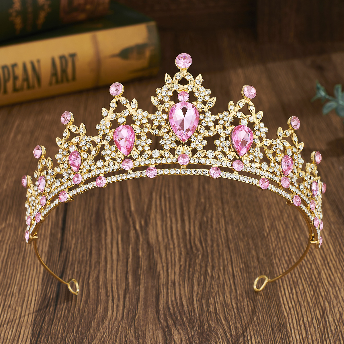 Rhinestone Headband Alloy Crown Wedding Dress Accessory photo 4