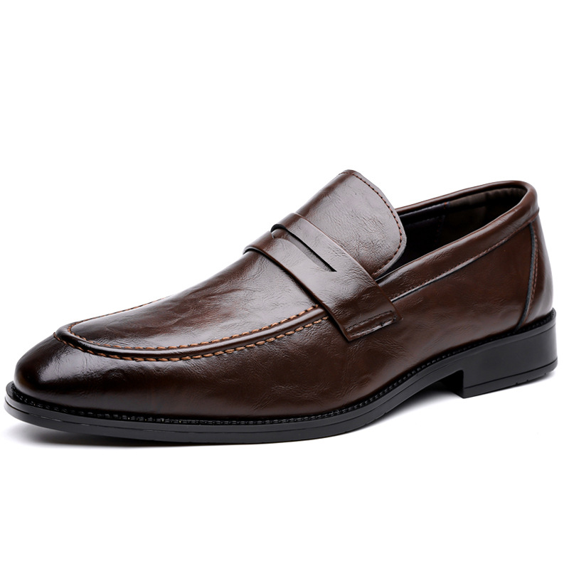 Large-size Slip-on Mens Leather Shoes Classic For Business photo 3
