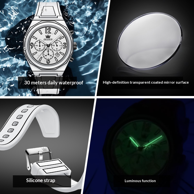 Cartoon Style Silicone Strap Waterproof Quartz Watch Casual Sports Daily Wear photo 4