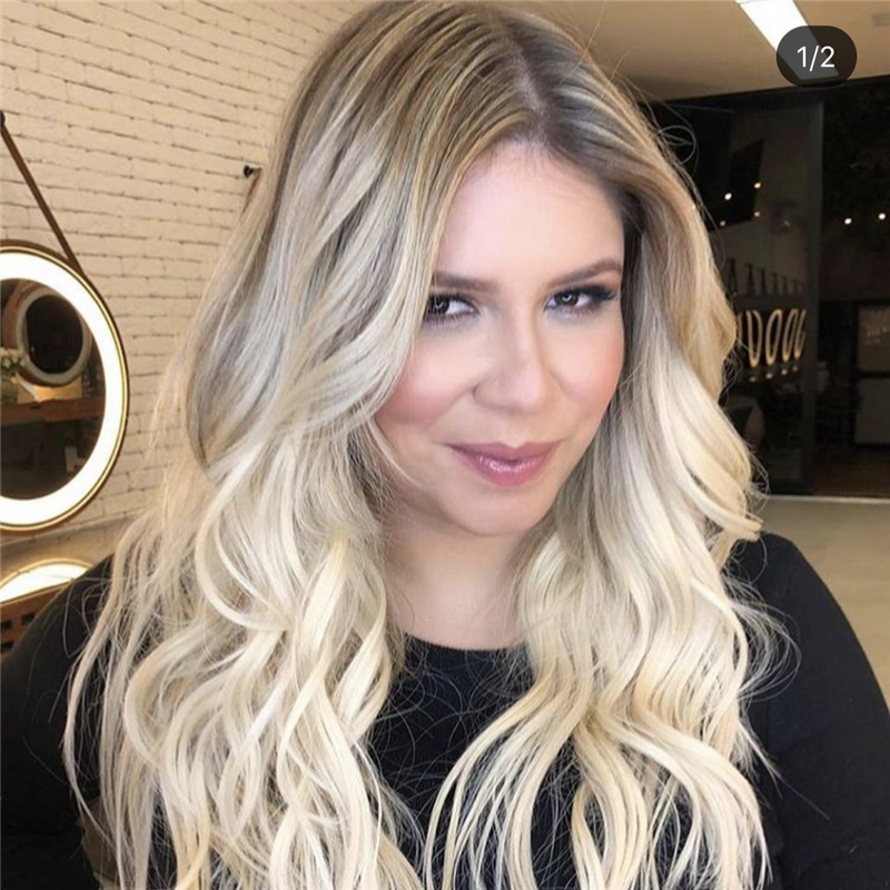 Big-wave Voluminous Synthetic Wig In Platinum Blonde photo 3