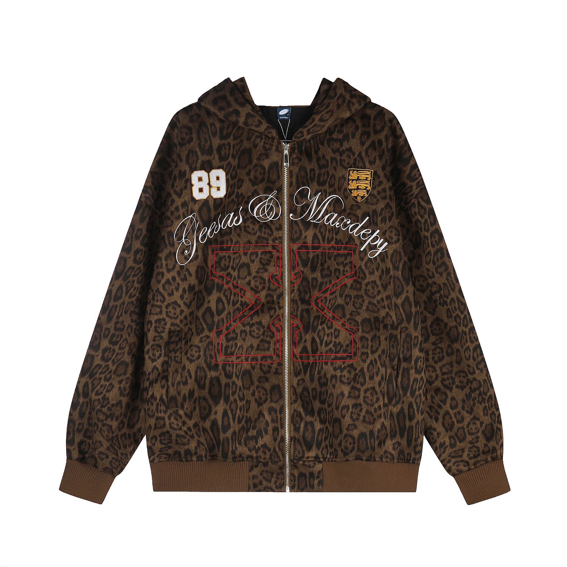 High-street Fashion Leopard-print 3D Printed Hooded Sweatshirt photo 3