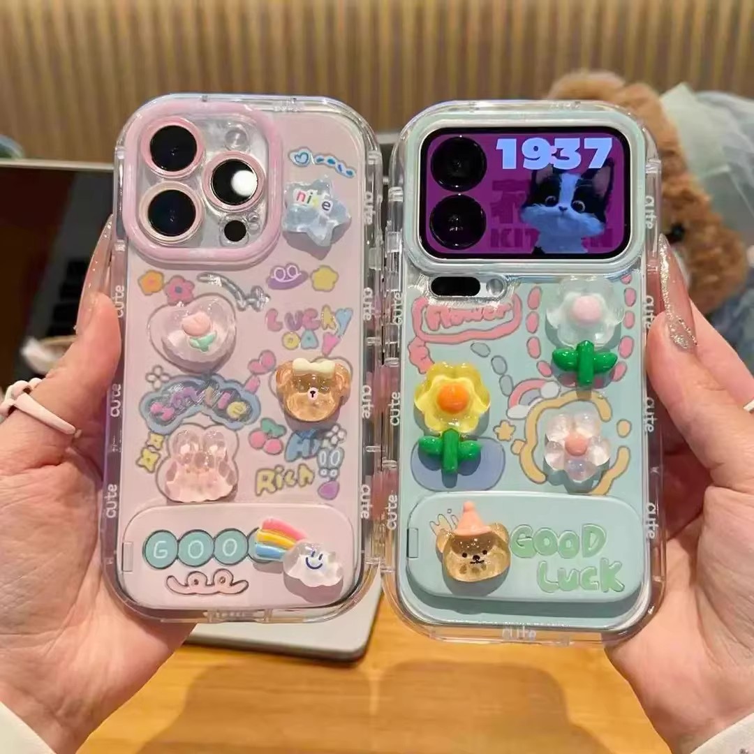 3D Little Bear Rainbow Lucky Phone Case photo 3