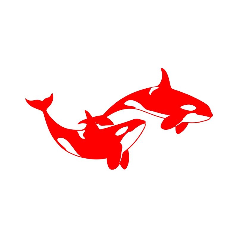 Orca Car Window And Rear Bumper Decorative Sticker photo 5