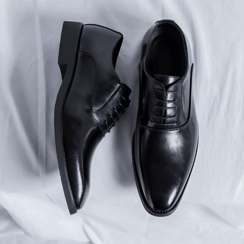 New Mens Pointed-toe, British-style, Minimalist Business Dress Shoes photo 4