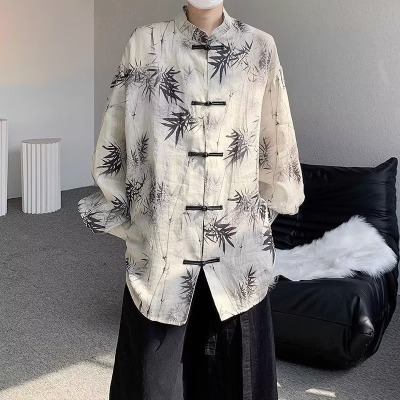 Fashionable Casual Men's Top Vintage Shirt photo 4