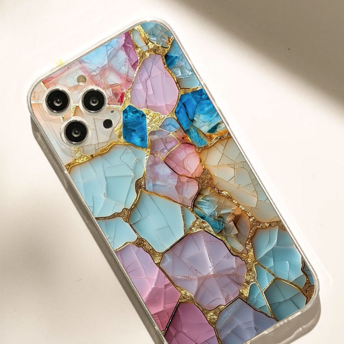 Five-color Marble Drop-resistant Transparent Phone Case photo 2