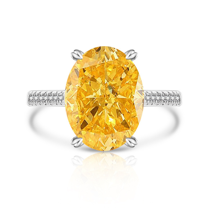 Female Versatile Casual Papalacha High Carbon Diamond Ice Flower Ring photo 7