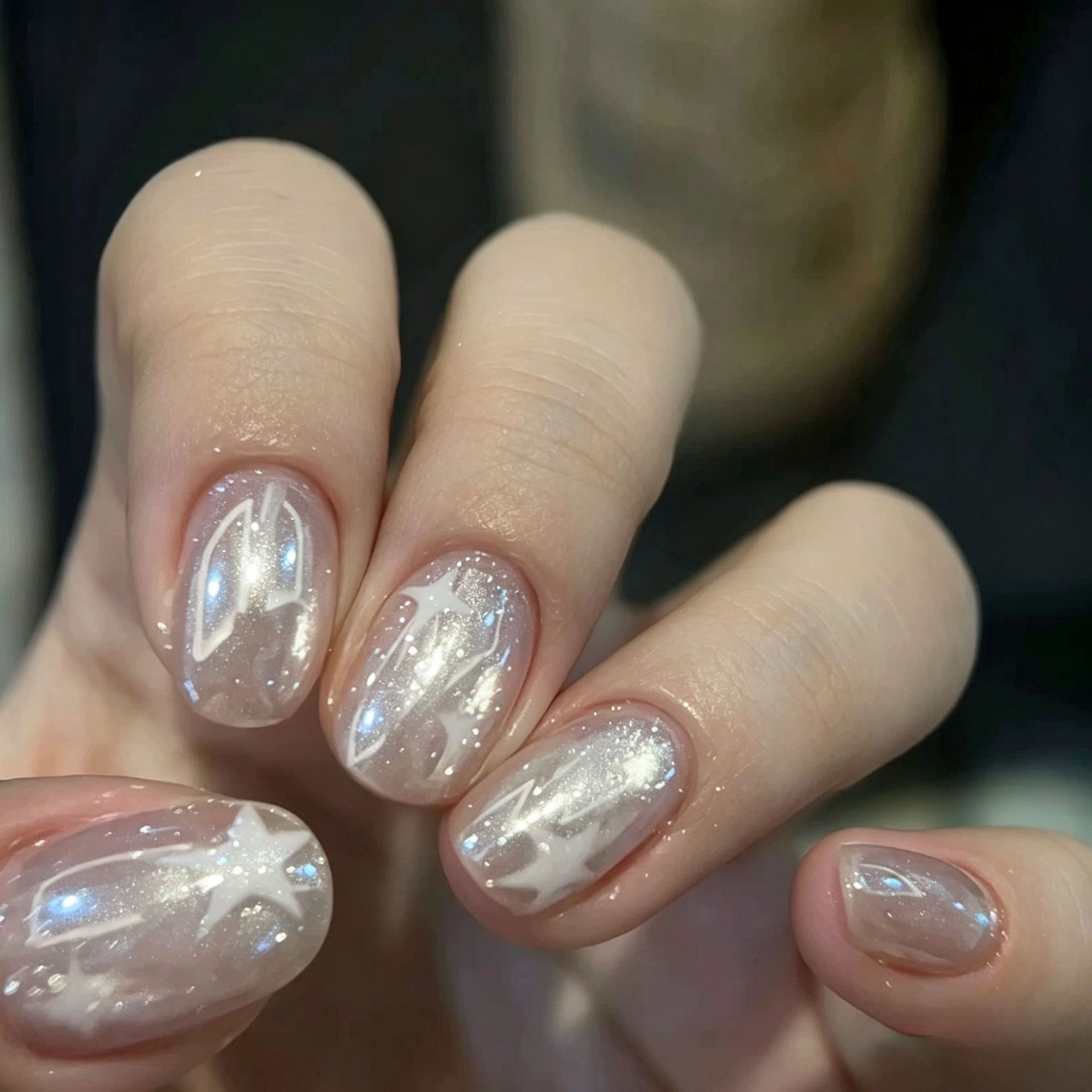 Handmade Wearable Nails With Cat-eye Glass Beads photo 3