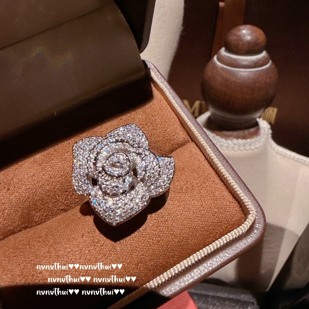 Fog Color Enchantress Camellia Gemstone Necklace Rich Charming Rose Zircon Earrings Bracelet Suit photo 5