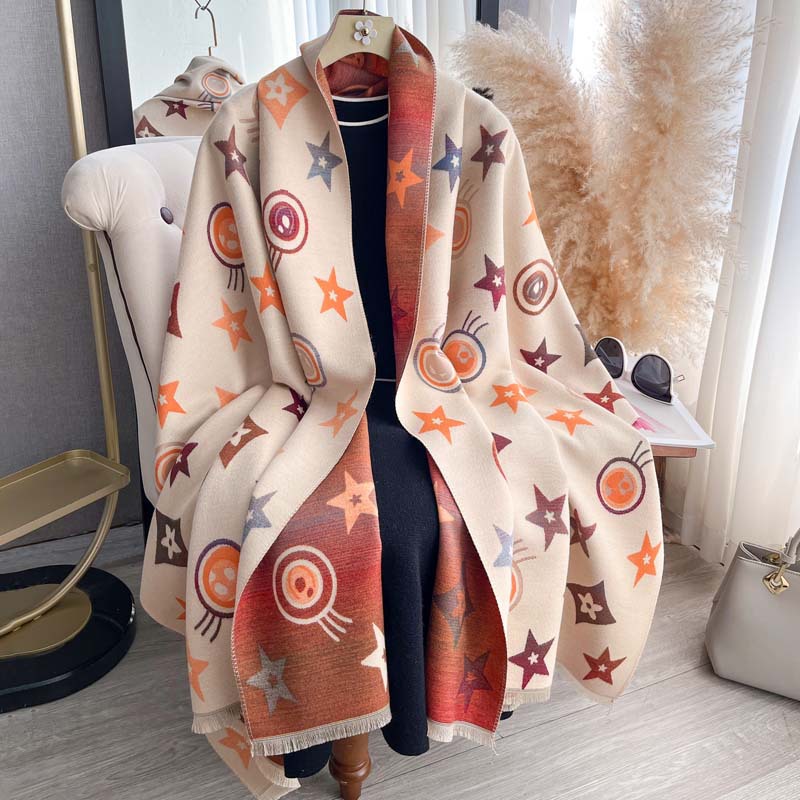Double-sided Scarf Shawl For Women Autumnwinter photo 1