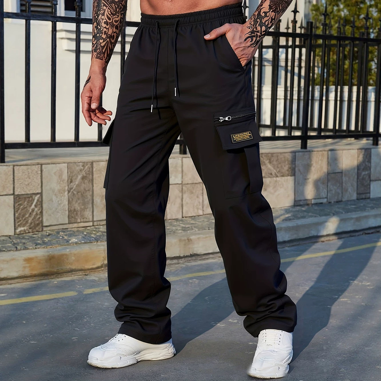 Hiking Drawstring Cargo Casual Pants photo 1