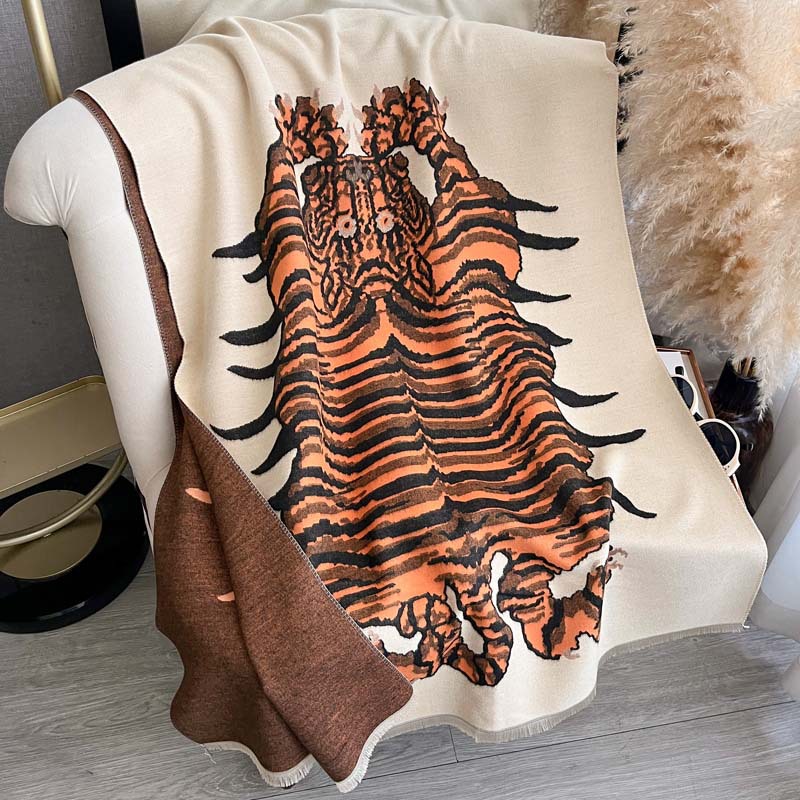 Double-sided Scarf Shawl Thick And Warm photo 4