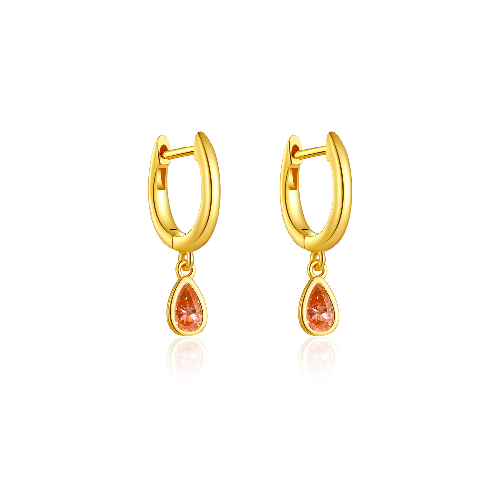 S925 Sterling Silver Earrings Colorful Pear-shaped Long Graceful And Fashionable Zircon Jewelry Earrings photo 5