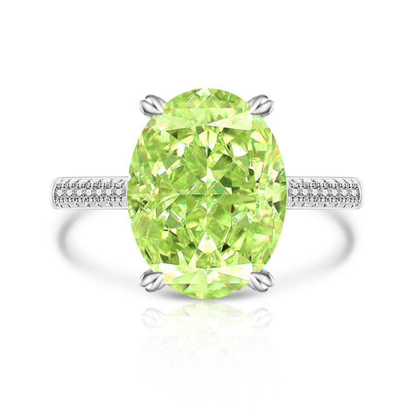 Female Versatile Casual Papalacha High Carbon Diamond Ice Flower Ring photo 2