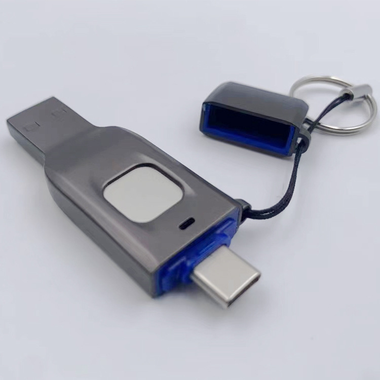 Fingerprint USB Disk Encrypted Data Security Computer Cellphone Dual-use photo 6