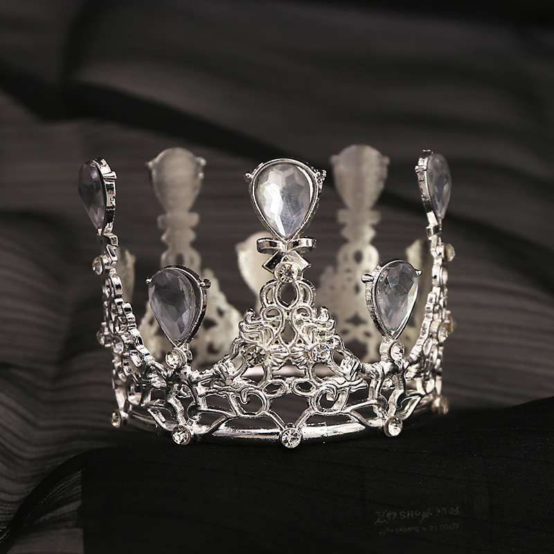 Round Crown Alloy Rhinestone Hair Accessory photo 3