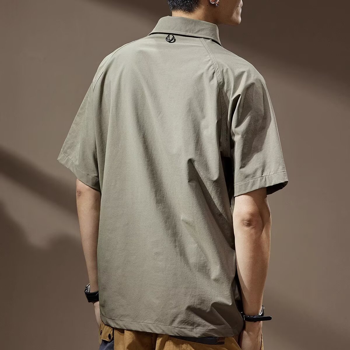 Mens Summer Retro Lapel Trendy T-Shirt photo 2