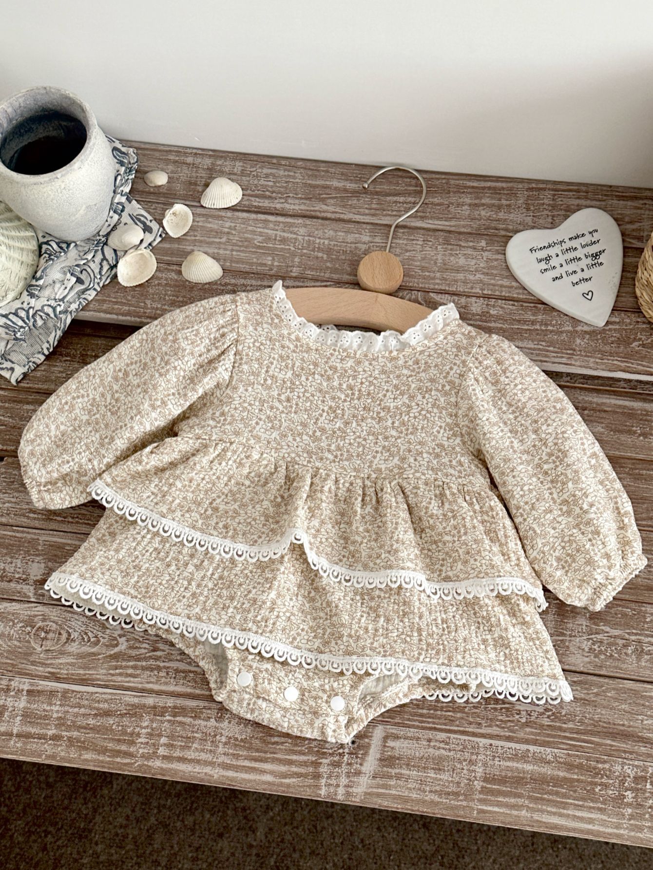 Korean-style Childrens Long-sleeved Printed Onesie photo 3