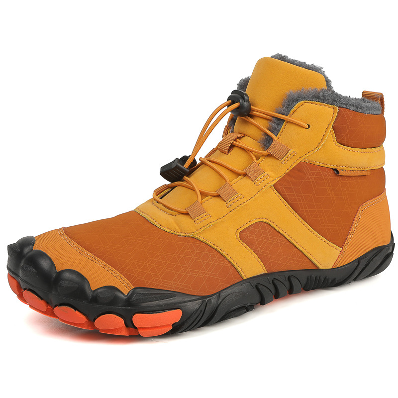 Fleece-lined Water-repellent Five-finger Snow Boots Thermal Non-slip Cotton-padded Shoes photo 7