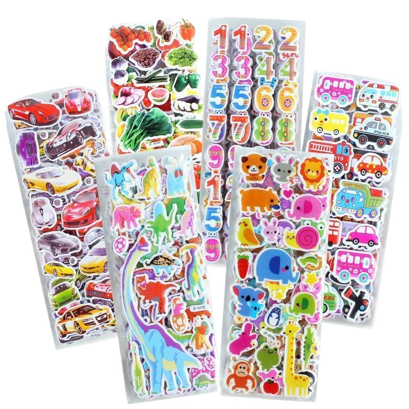 Children's 3D Cartoon Bubble Stickers Reward photo 6