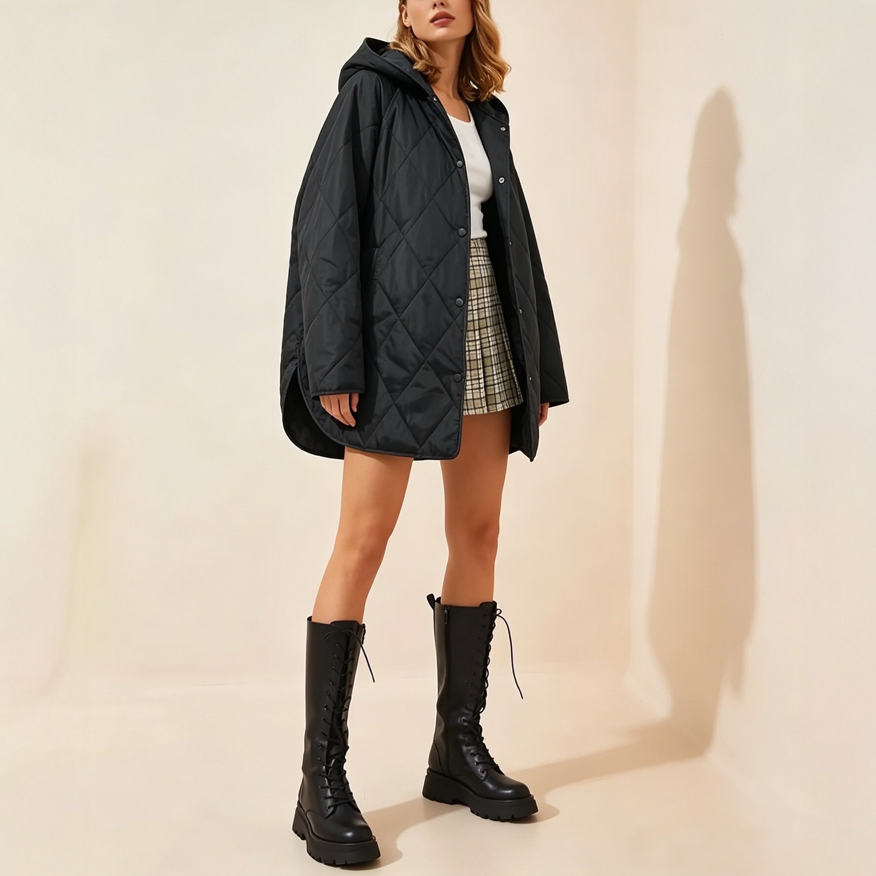 New Fallwinter Hooded Loose-fitting Warm Coat photo 5