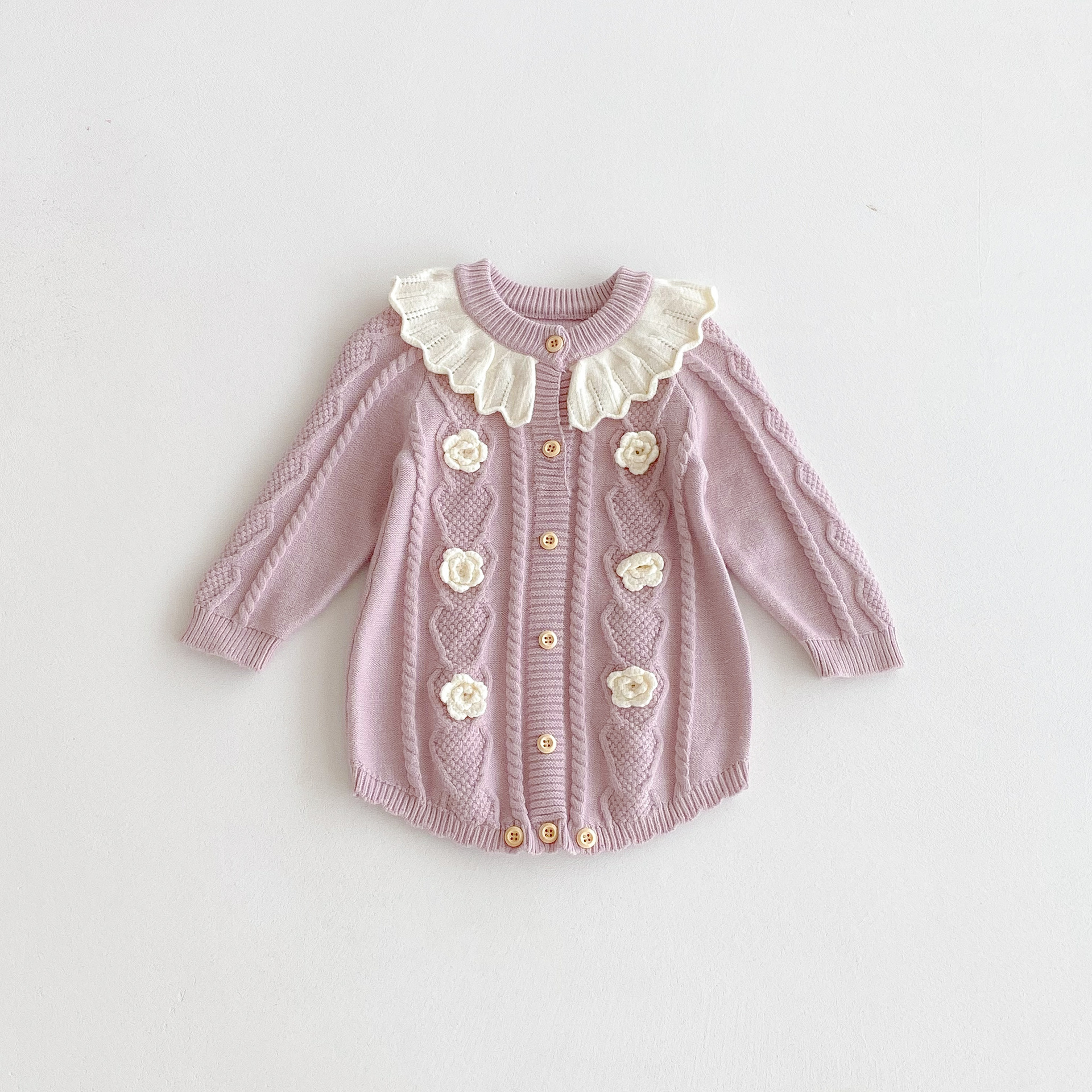 Lotus-leaf-neck Knitted Jumpsuit photo 4