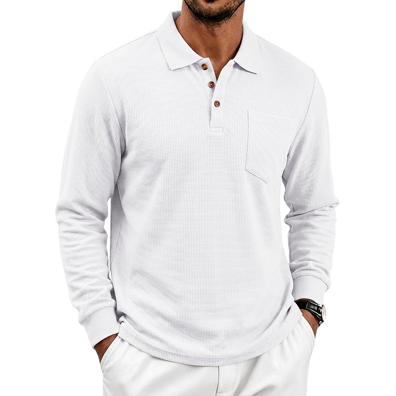 Men's Simple Casual Commuter Breathable Lapel Top photo 8