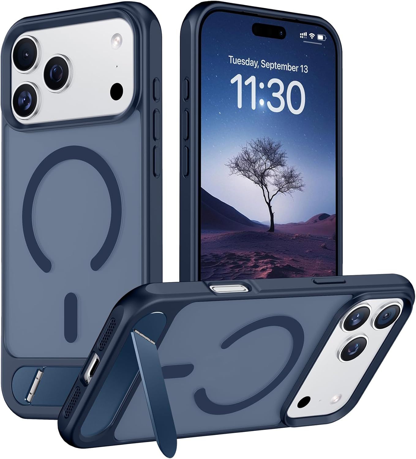 Skin-feel Magnetic Phone Case With A Single-line Stand photo 7
