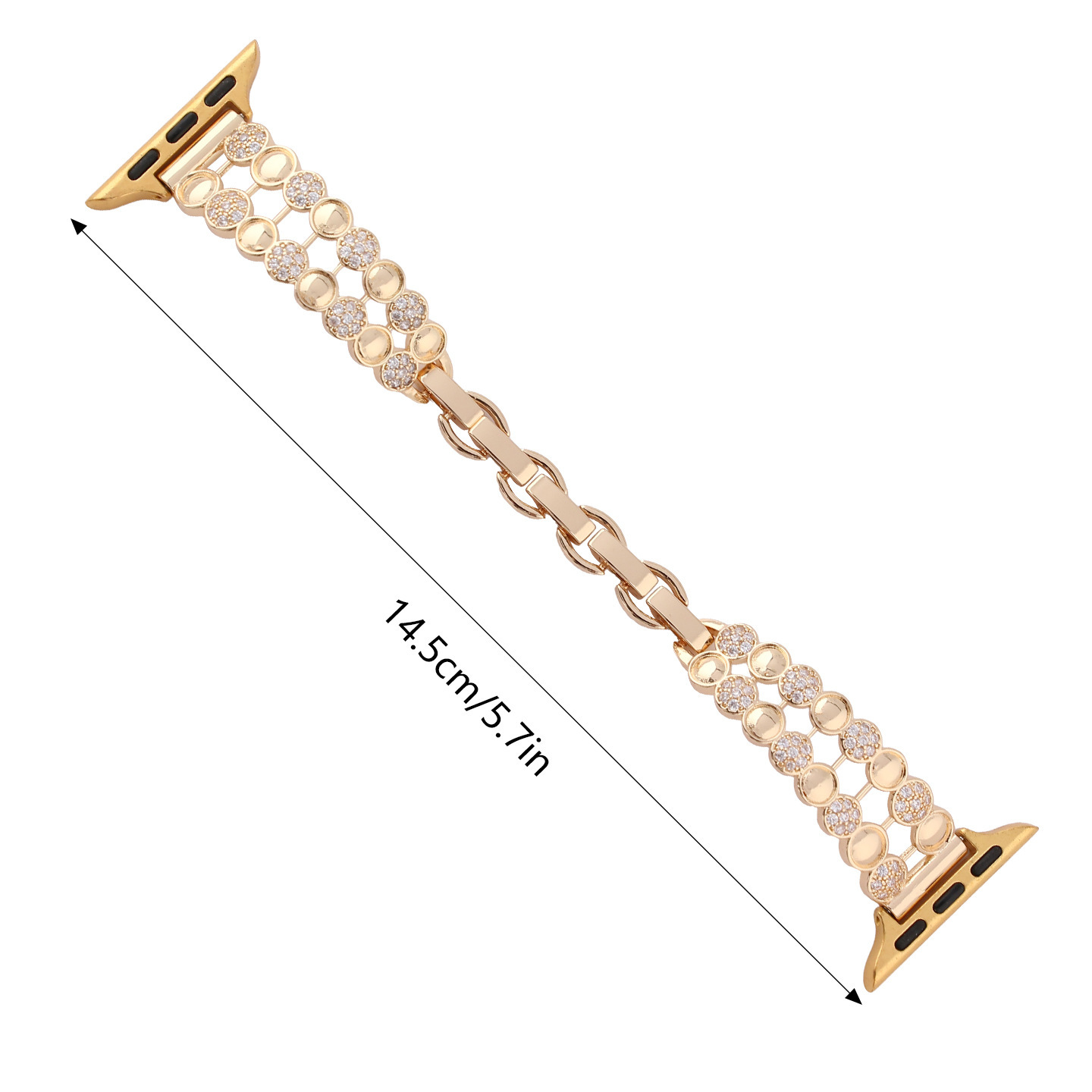 Fashionable Pure Copper Crushed-crystal Watch Strap photo 3