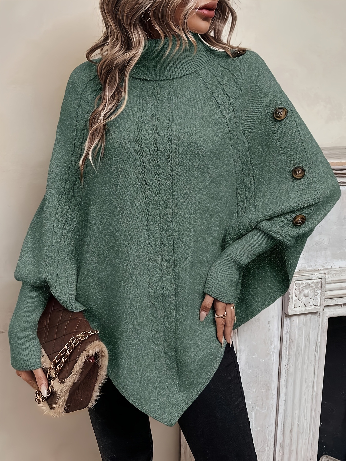 Women's Solid-Color Long-Sleeve Loose Sweater photo 4