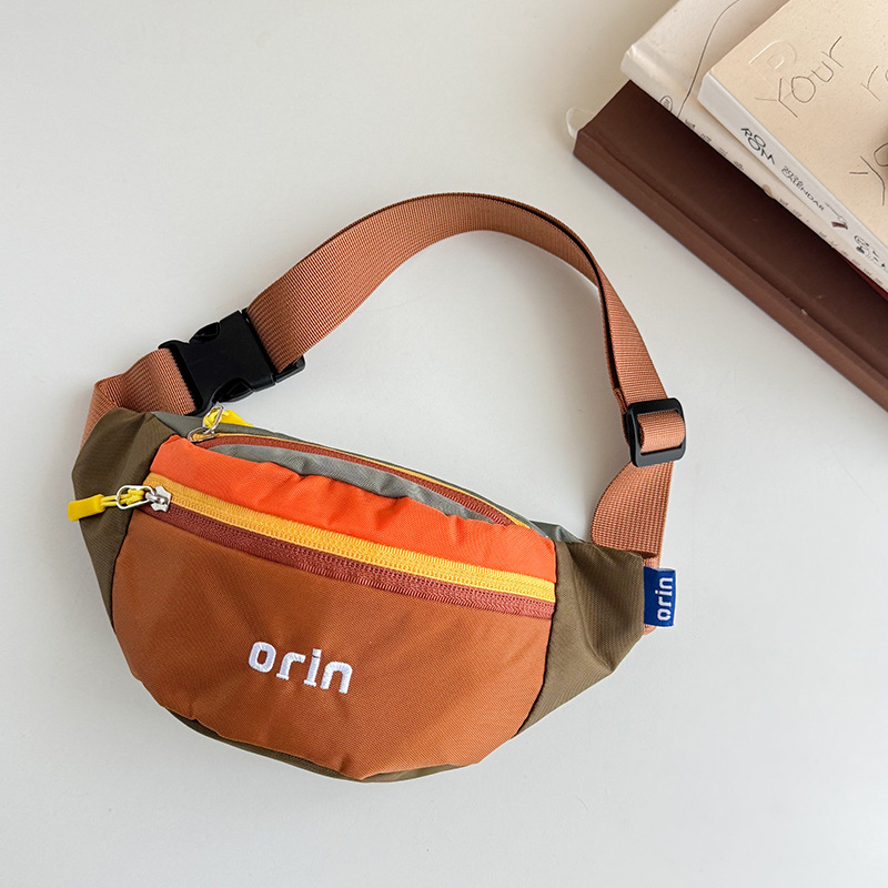 Childrens Trendy Color-block Outdoor Casual Crossbody Backpack photo 5