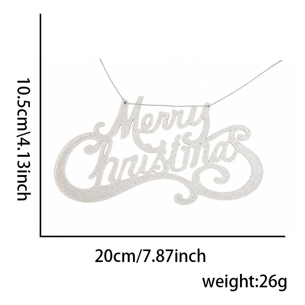 Christmas Gold Glitter Letter Ornaments For Christmas Tree And Home Decoration photo 5
