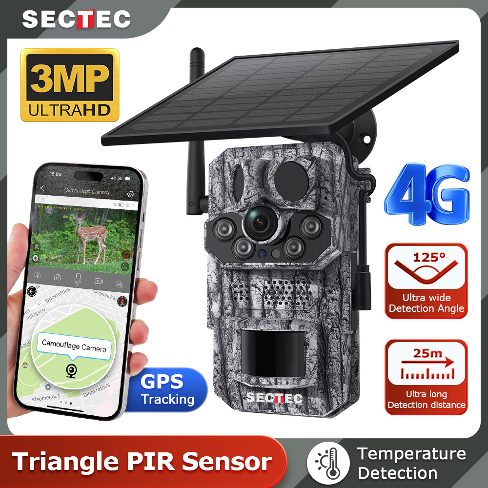 4G Hunting Camera Intelligent Positioning Support Temperature Detection photo 2