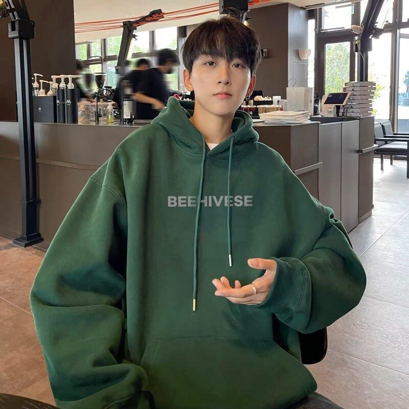 Solid-color Hooded Sweatshirt For Men Fallwinter Style photo 6