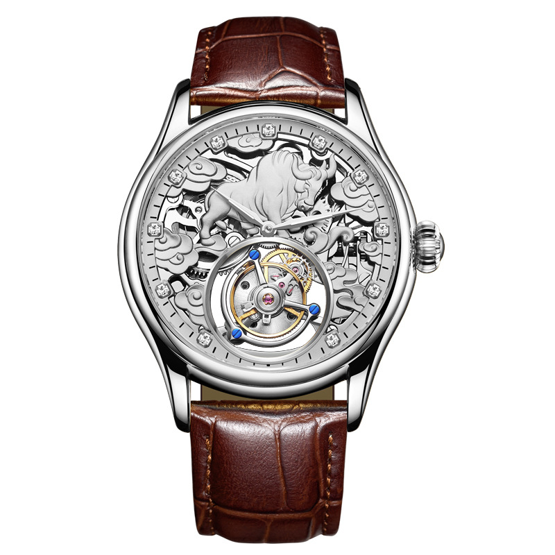 Double-sided Gemstone Glass Mechanical Watch photo 2