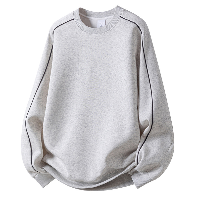 Casual Minimalist Korean-style Loose-fitting Crew-neck Top photo 6