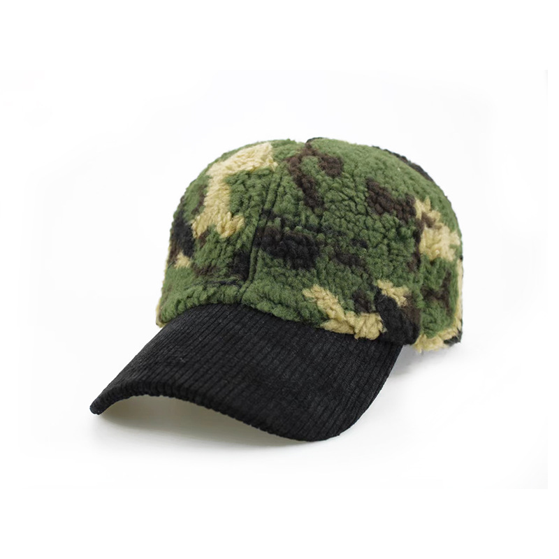 Camouflage Lambswool Baseball Cap For Women And Men photo 1