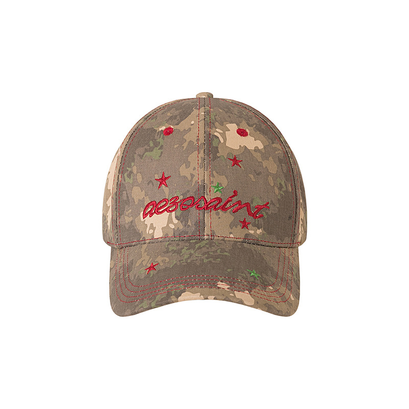 Camouflage Retro Embroidered Earflap Fur Baseball Cap photo 4