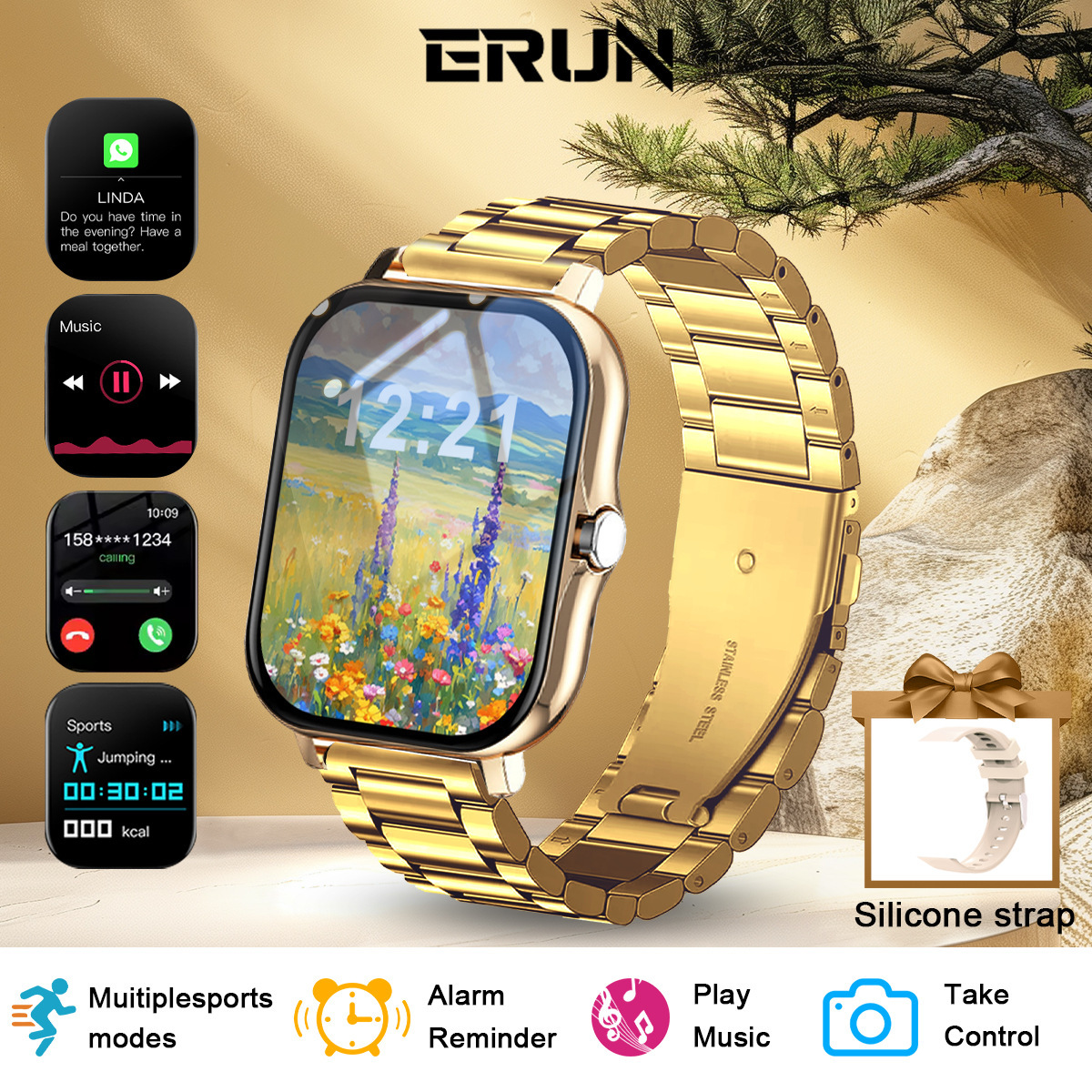 Sports Outdoor Smart Watch H Step Count Statistics Sleep Monitoring Bluetooth Call photo 5